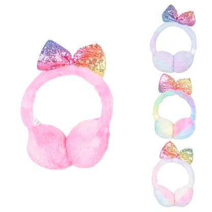 Cosy Kids Earmuffs with Magical Lights - Princess Bow (Tie Dye)