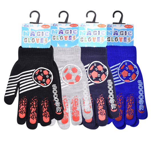 PRO HEAT™ Kids Thermal Magic Gloves - Football (Assorted Colours)