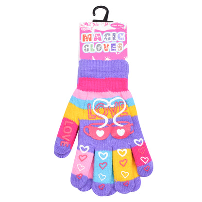 PRO HEAT™ Kids Thermal Magic Gloves - Love Hearts (Assorted Colours)