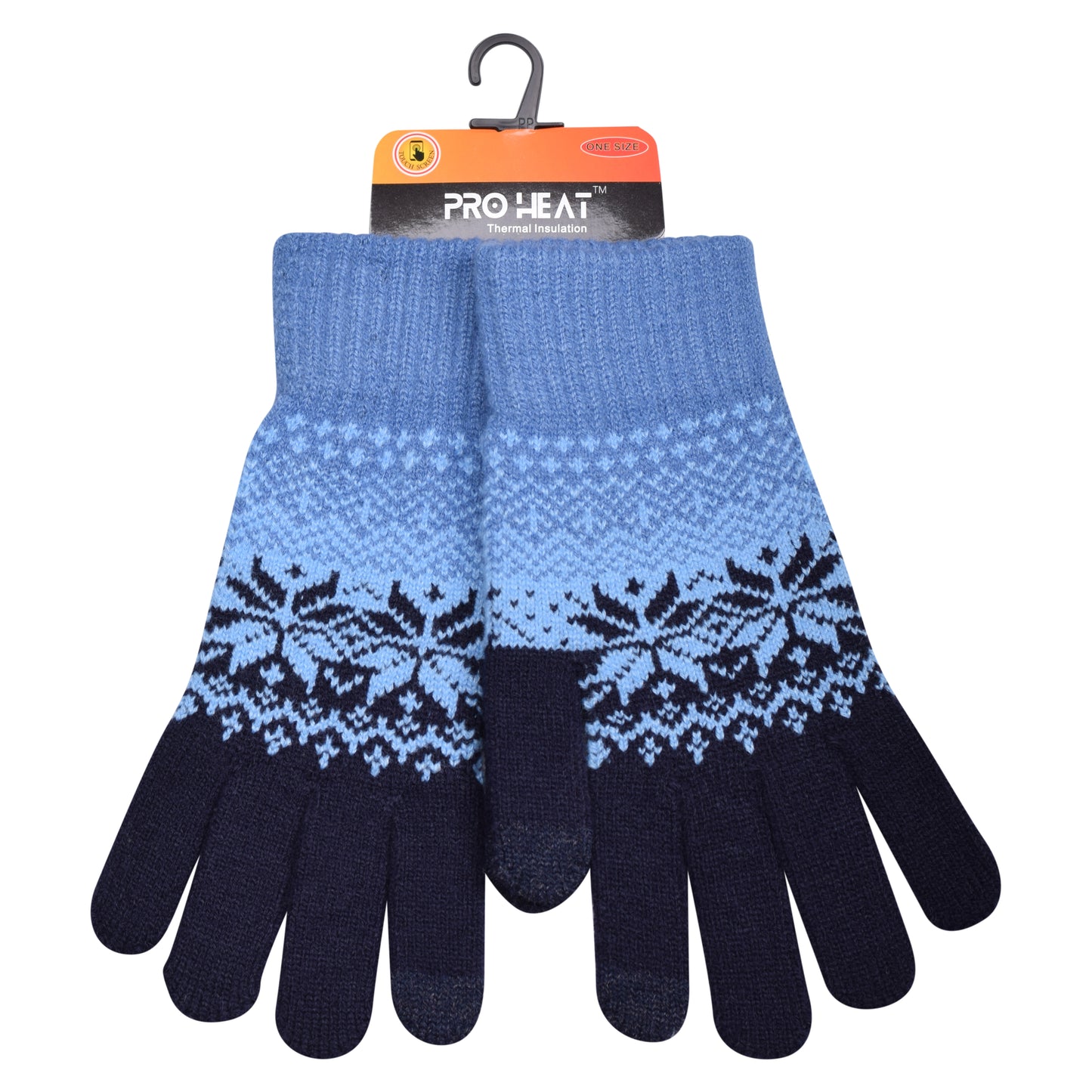 Mens Pro Heat Snowflake Knitted Gloves (12 Pairs)