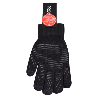 Unisex Touchscreen Pro Heat Gripper Gloves - Black (12 Pairs)