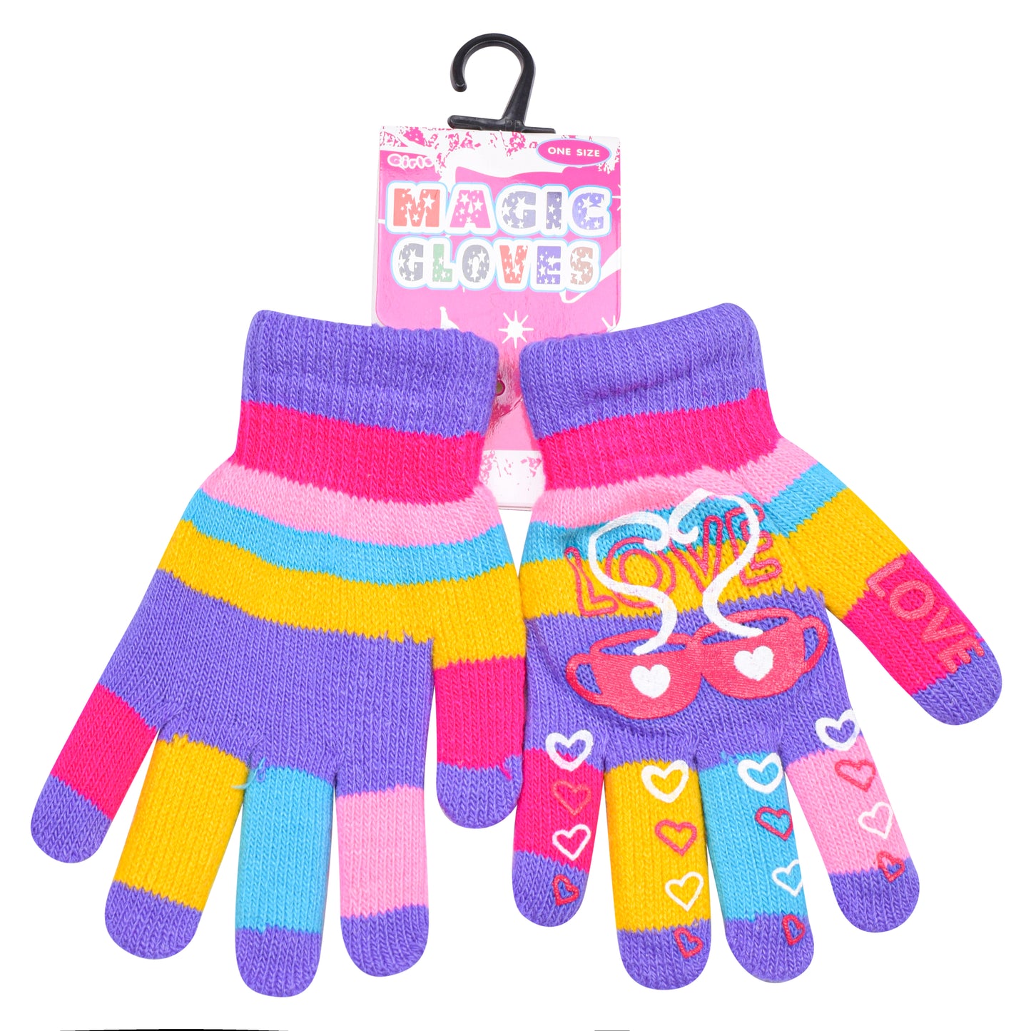 PRO HEAT™ Kids Thermal Magic Gloves - Love Hearts (Assorted Colours)