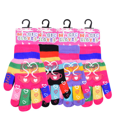PRO HEAT™ Kids Thermal Magic Gloves - Love Hearts (Assorted Colours)