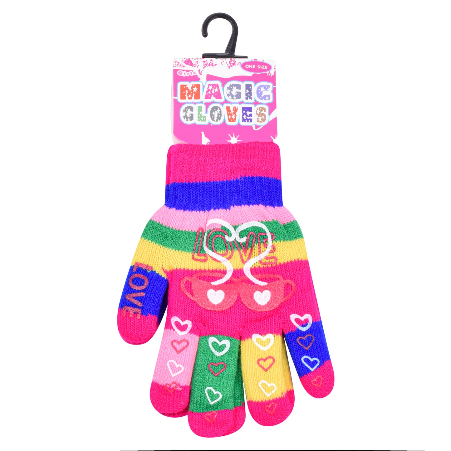 PRO HEAT™ Kids Thermal Magic Gloves - Love Hearts (Assorted Colours)