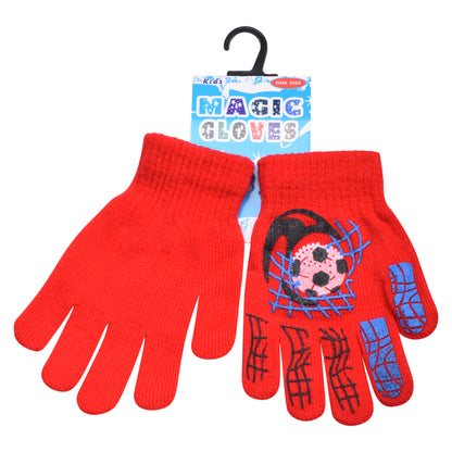 PRO HEAT™ Kids Thermal Magic Gloves - Soccer (Assorted Colours)