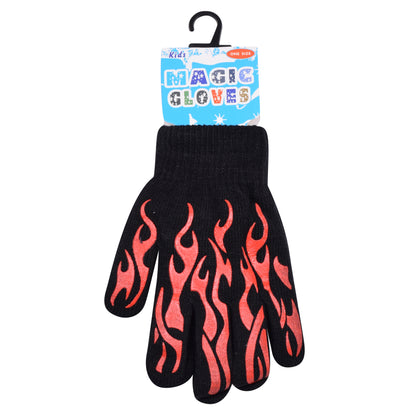 PRO HEAT™ Kids Thermal Magic Gloves - Flames (Assorted Colours)