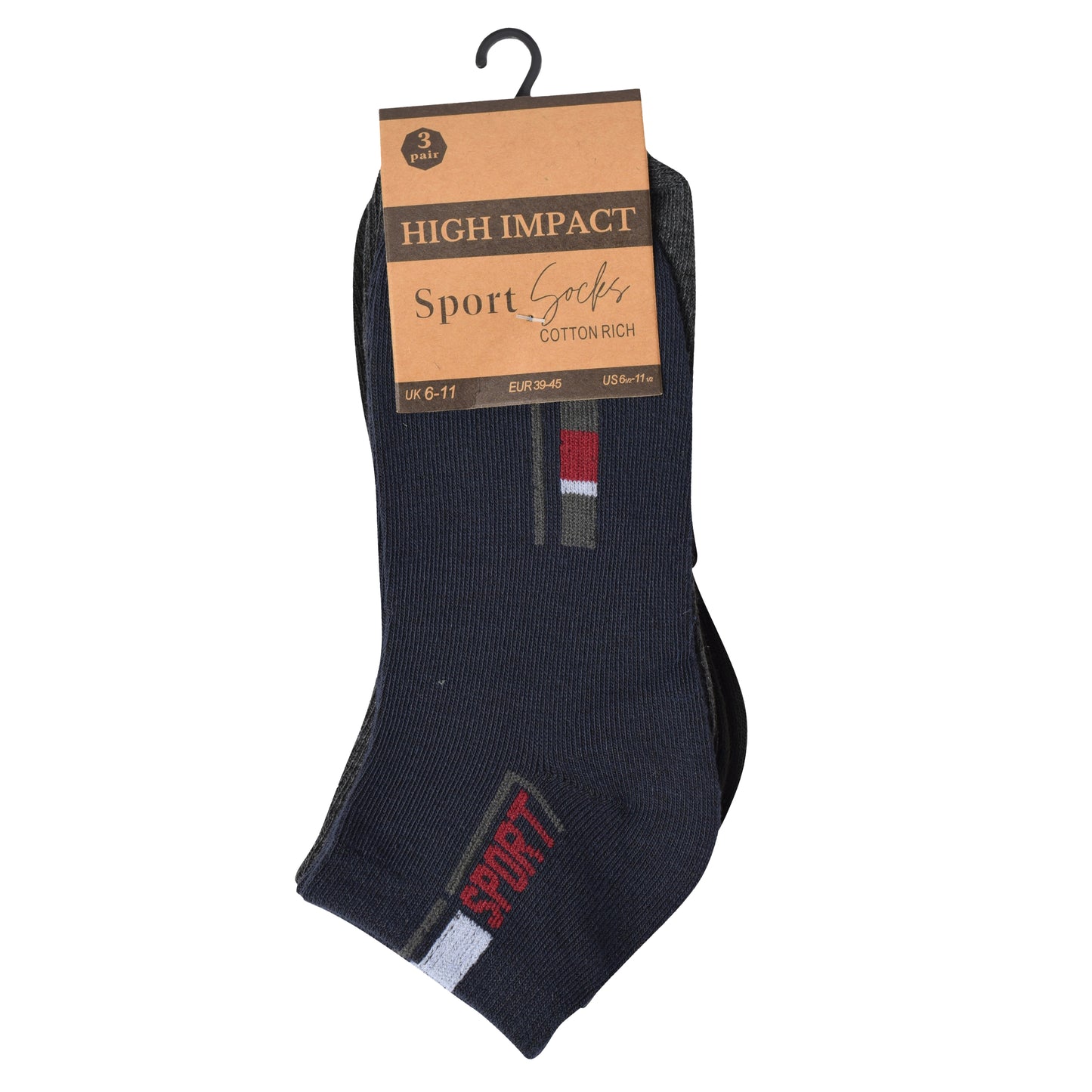 Mens Trainer Socks - Sport (12 Pairs)