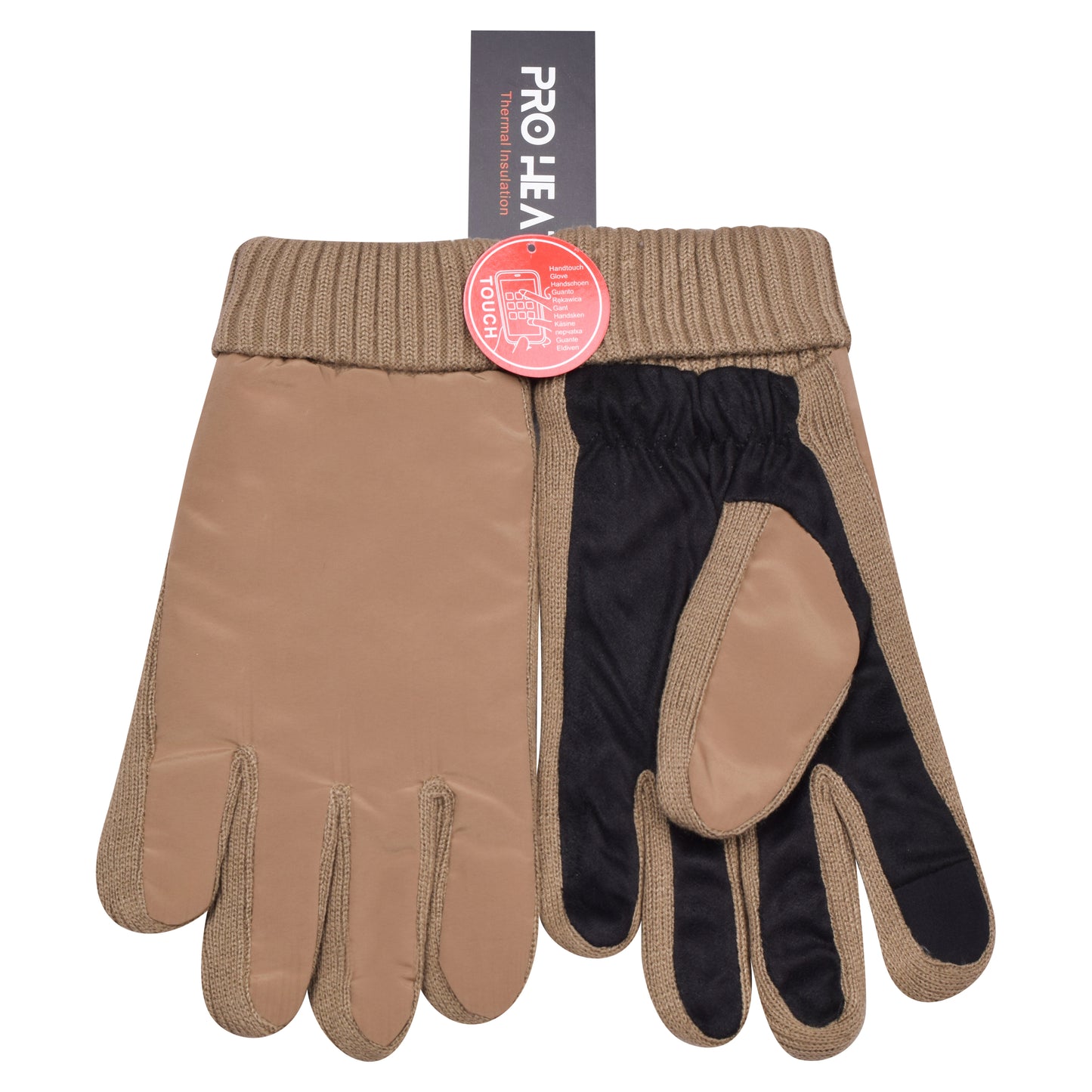 Mens Showerproof Knitted Gloves - Assorted (12 Pairs)