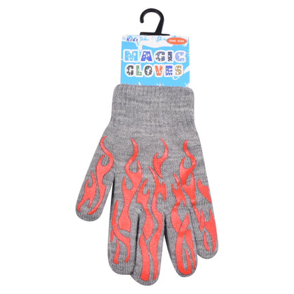 PRO HEAT™ Kids Thermal Magic Gloves - Flames (Assorted Colours)