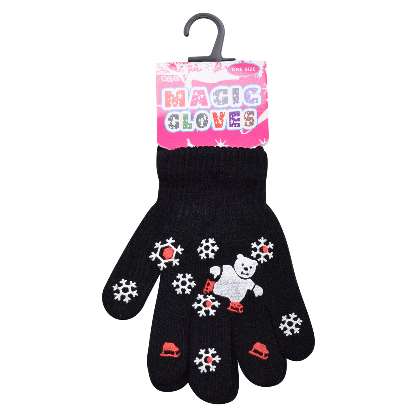 PRO HEAT™ Kids Thermal Magic Gloves - Teddy Bear Snowflake (Assorted Colours)
