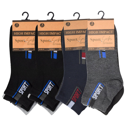 Mens Trainer Socks - Sport (12 Pairs)