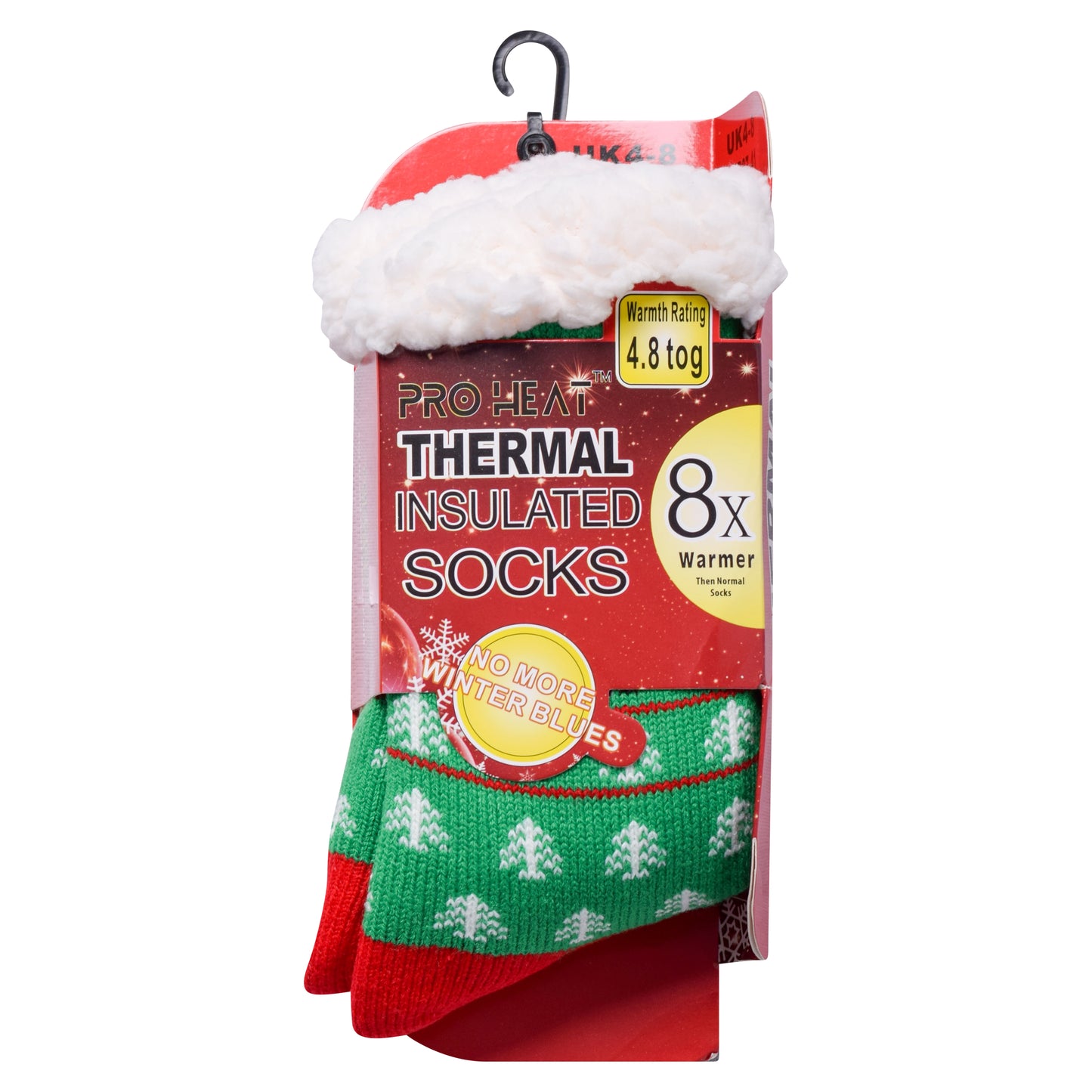 Ladies 4.8 TOG Cosy Slipper Socks - Christmas