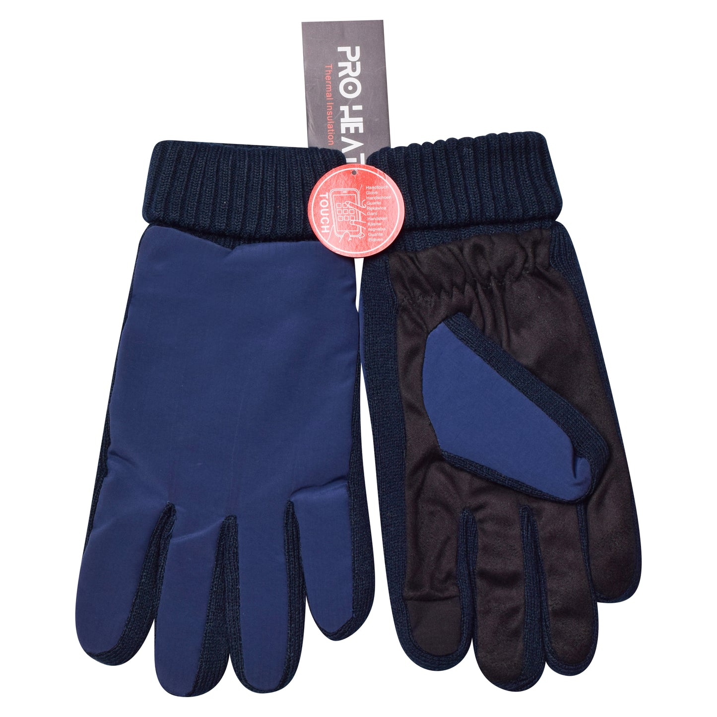 Mens Showerproof Knitted Gloves - Assorted (12 Pairs)
