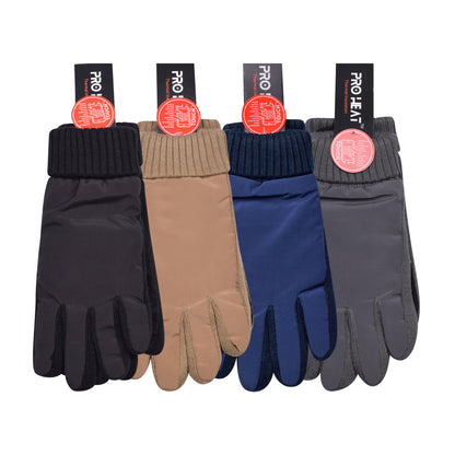 Mens Showerproof Knitted Gloves - Assorted (12 Pairs)