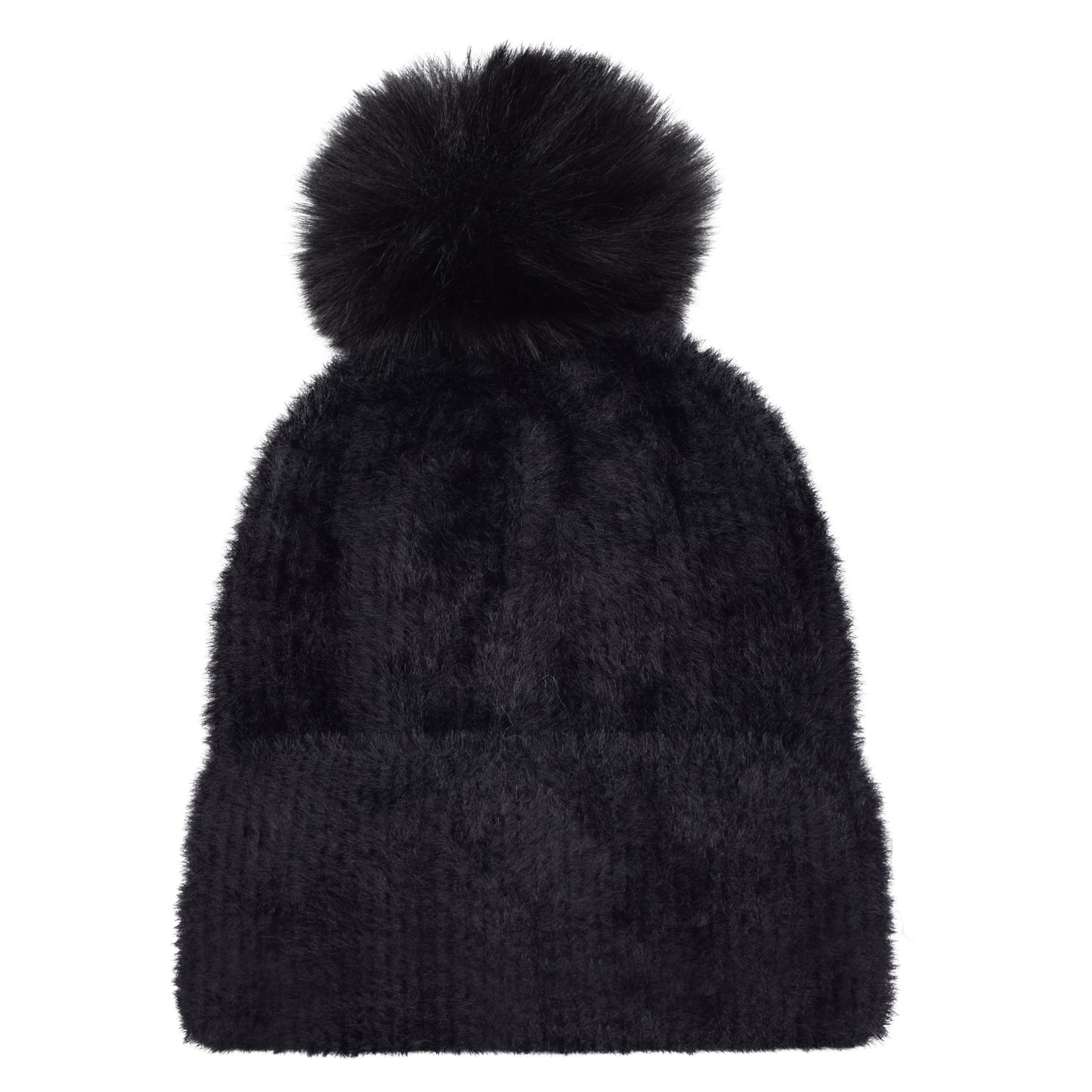 Kids Faux Fur Chenille Pompom Hats – Assorted Colours (Prepacked 12 pcs)