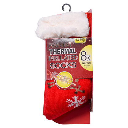 Ladies 4.8 TOG Cosy Slipper Socks - Christmas