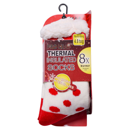 Ladies 4.8 TOG Cosy Slipper Socks - Christmas