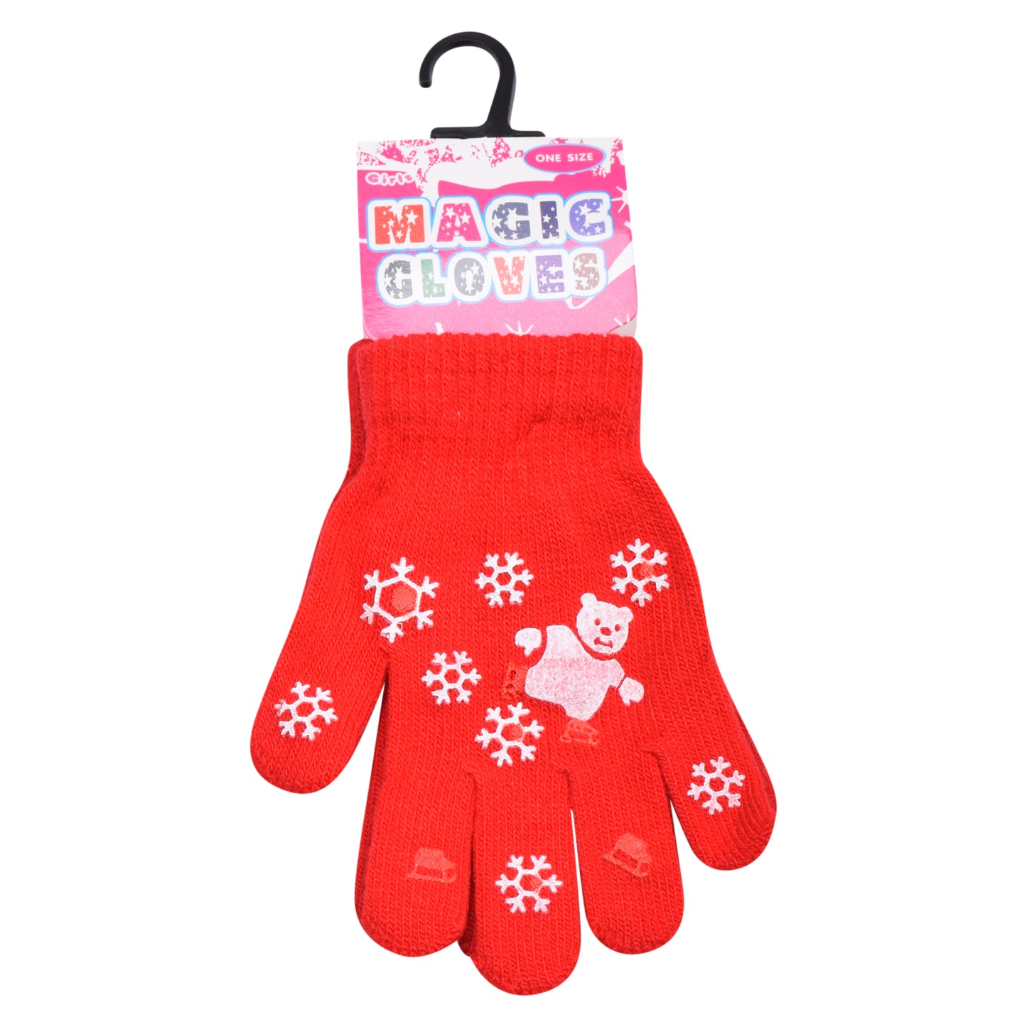PRO HEAT™ Kids Thermal Magic Gloves - Teddy Bear Snowflake (Assorted Colours)