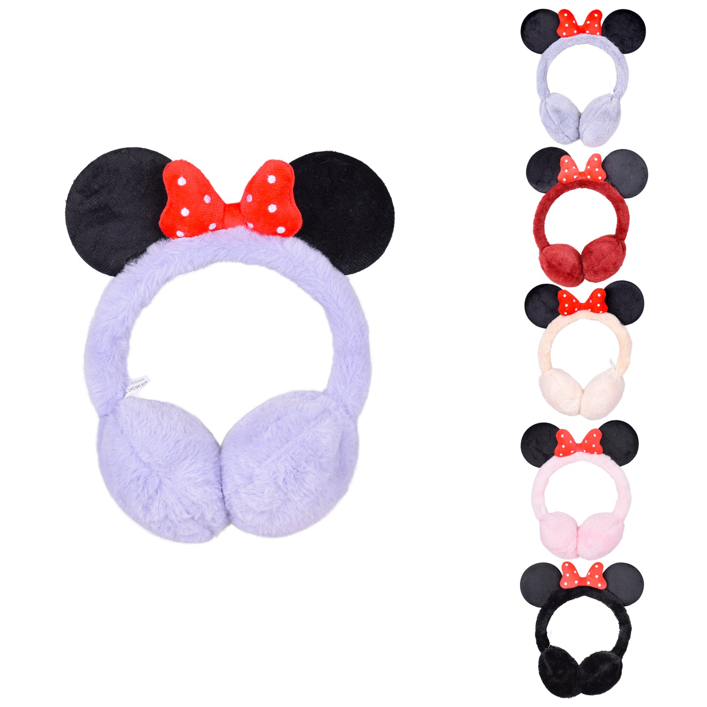Cosy Kids Earmuffs with Magical Lights - Polka Dot Bow