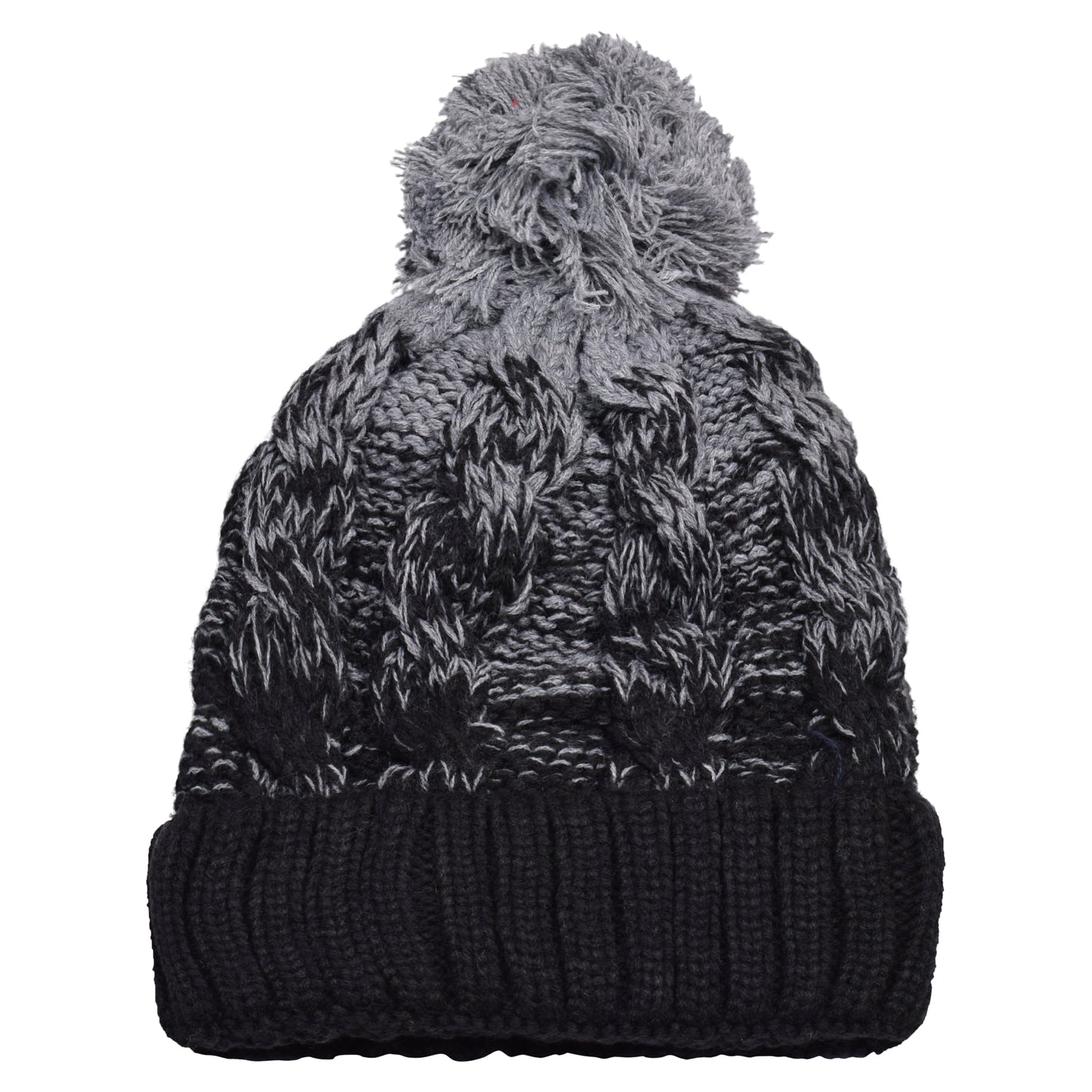 Ombre Pompom Hats - Teddy Fur Fleece Lined