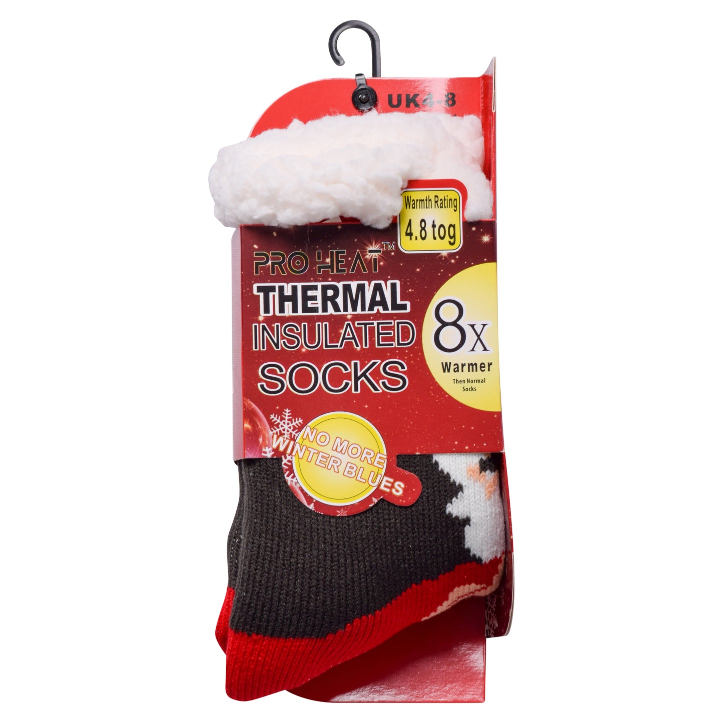 Ladies 4.8 TOG Cosy Slipper Socks - Christmas