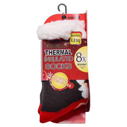 Ladies 4.8 TOG Cosy Slipper Socks - Christmas