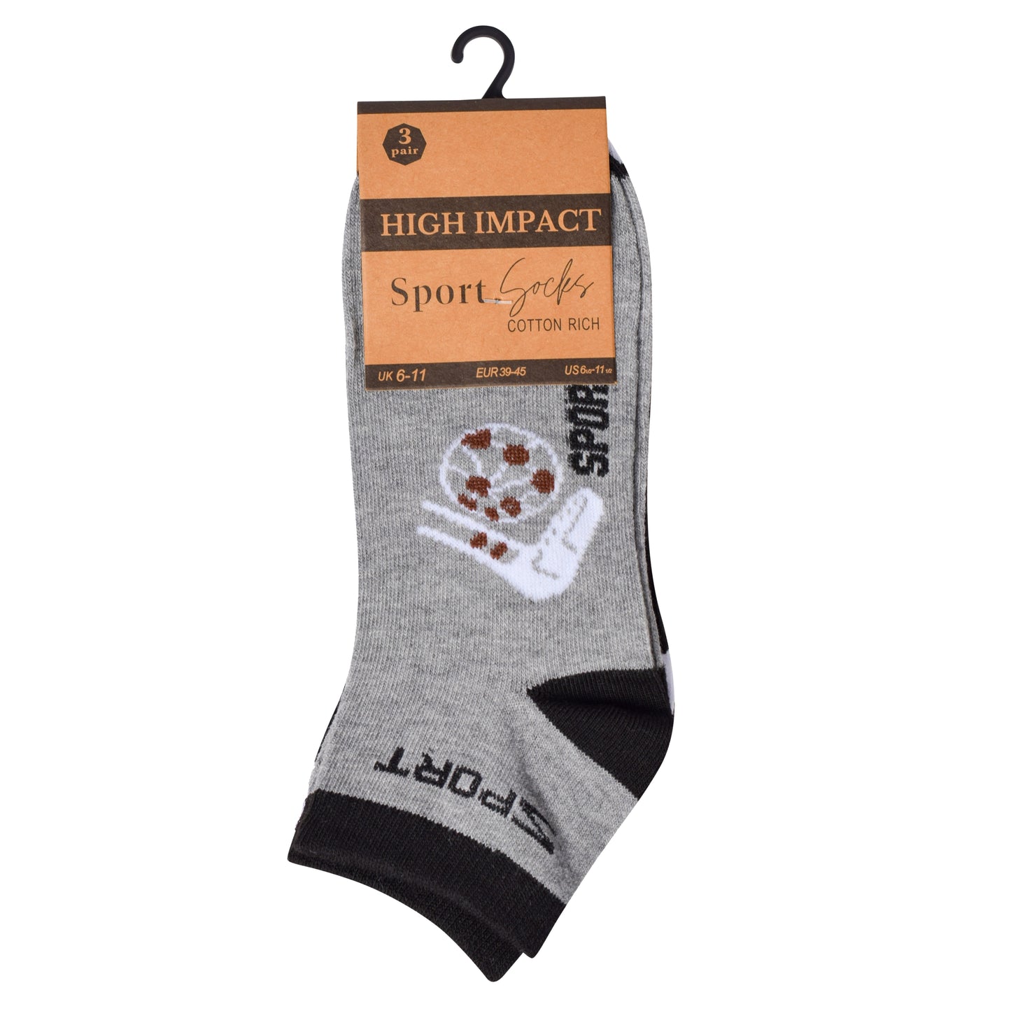 Mens Trainer Socks - Football (12 Pairs)