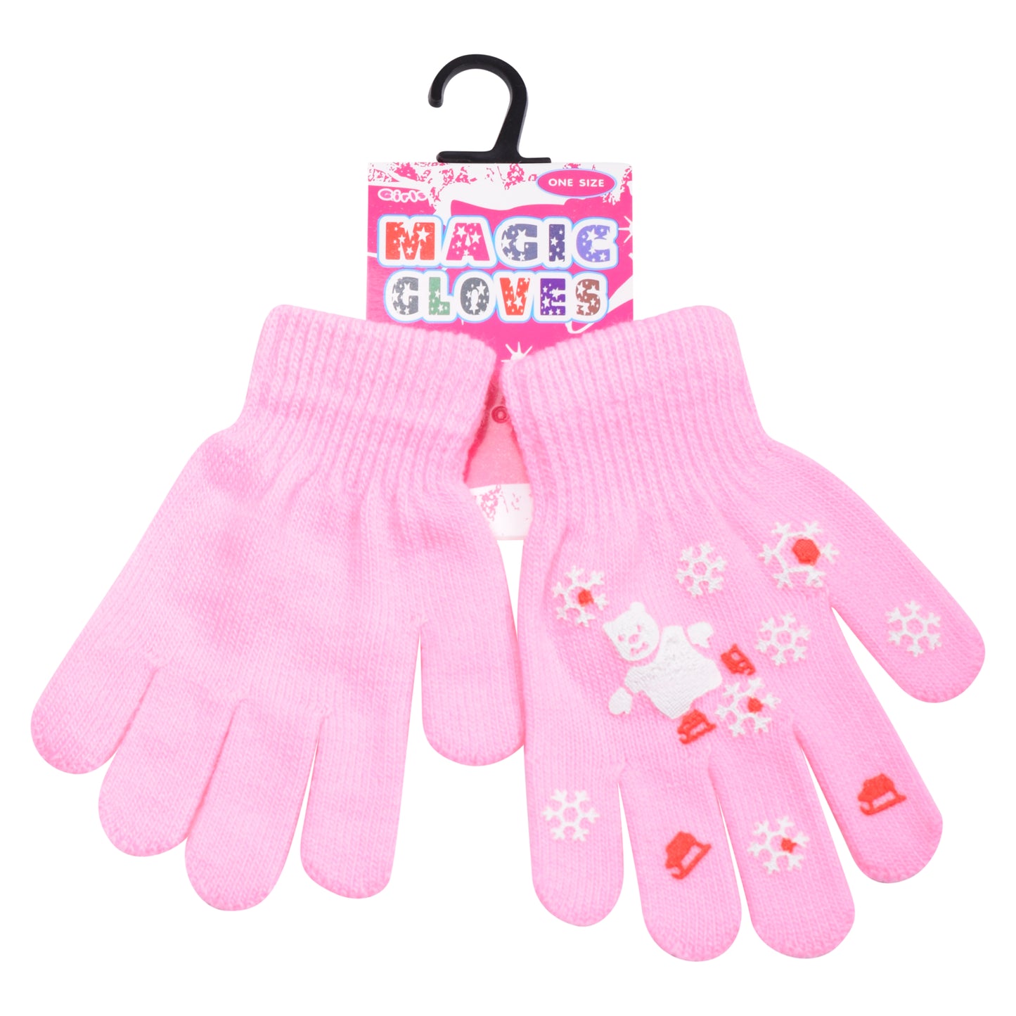 PRO HEAT™ Kids Thermal Magic Gloves - Teddy Bear Snowflake (Assorted Colours)