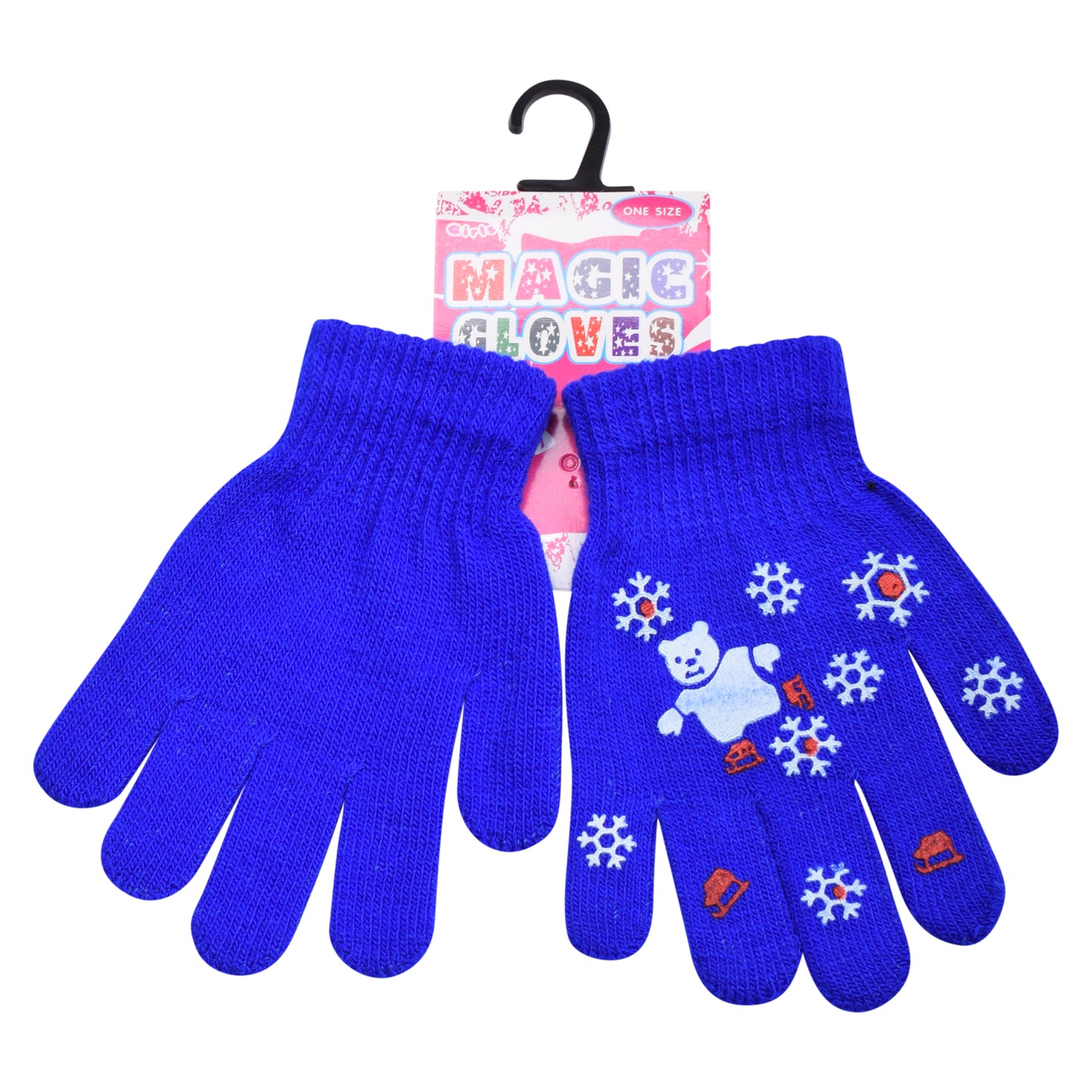 PRO HEAT™ Kids Thermal Magic Gloves - Teddy Bear Snowflake (Assorted Colours)