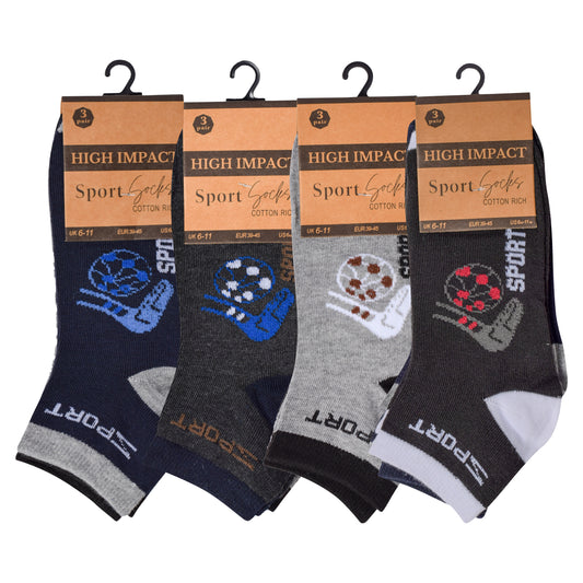 Mens Trainer Socks - Football (12 Pairs)