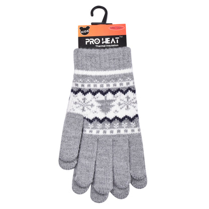 PRO HEAT™ Kids Thermal Magic Gloves - Nordic Snowflake (Assorted Colours)
