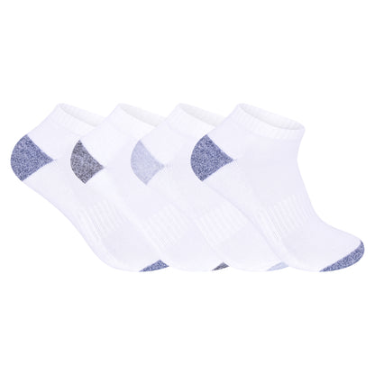 Mens Cushioned Trainer Socks - White H&T (12 Pairs)