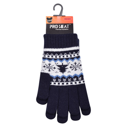 PRO HEAT™ Kids Thermal Magic Gloves - Nordic Snowflake (Assorted Colours)