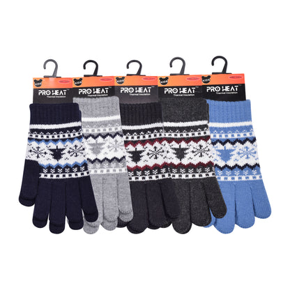 PRO HEAT™ Kids Thermal Magic Gloves - Nordic Snowflake (Assorted Colours)