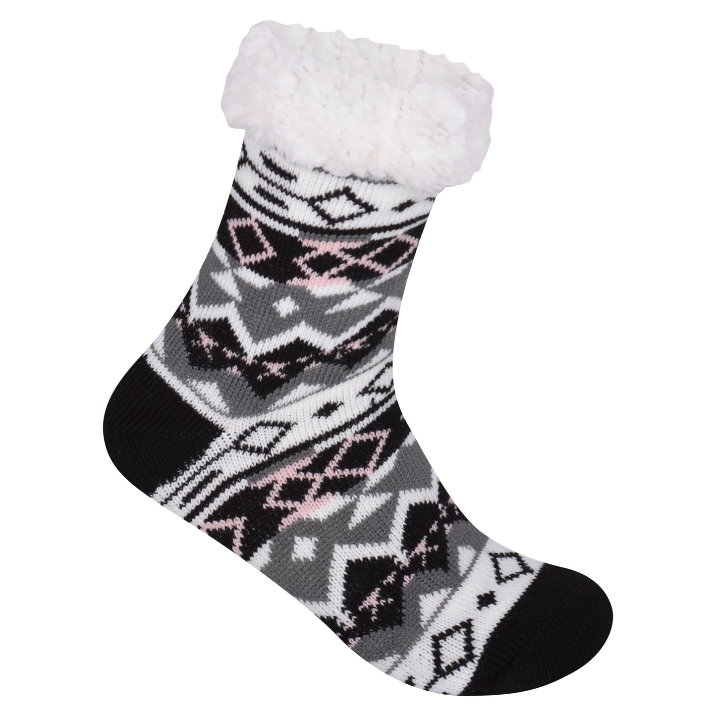 Ladies 4.8 TOG Cosy Slipper Socks - Fair Isle