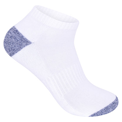 Mens Cushioned Trainer Socks - White H&T (12 Pairs)