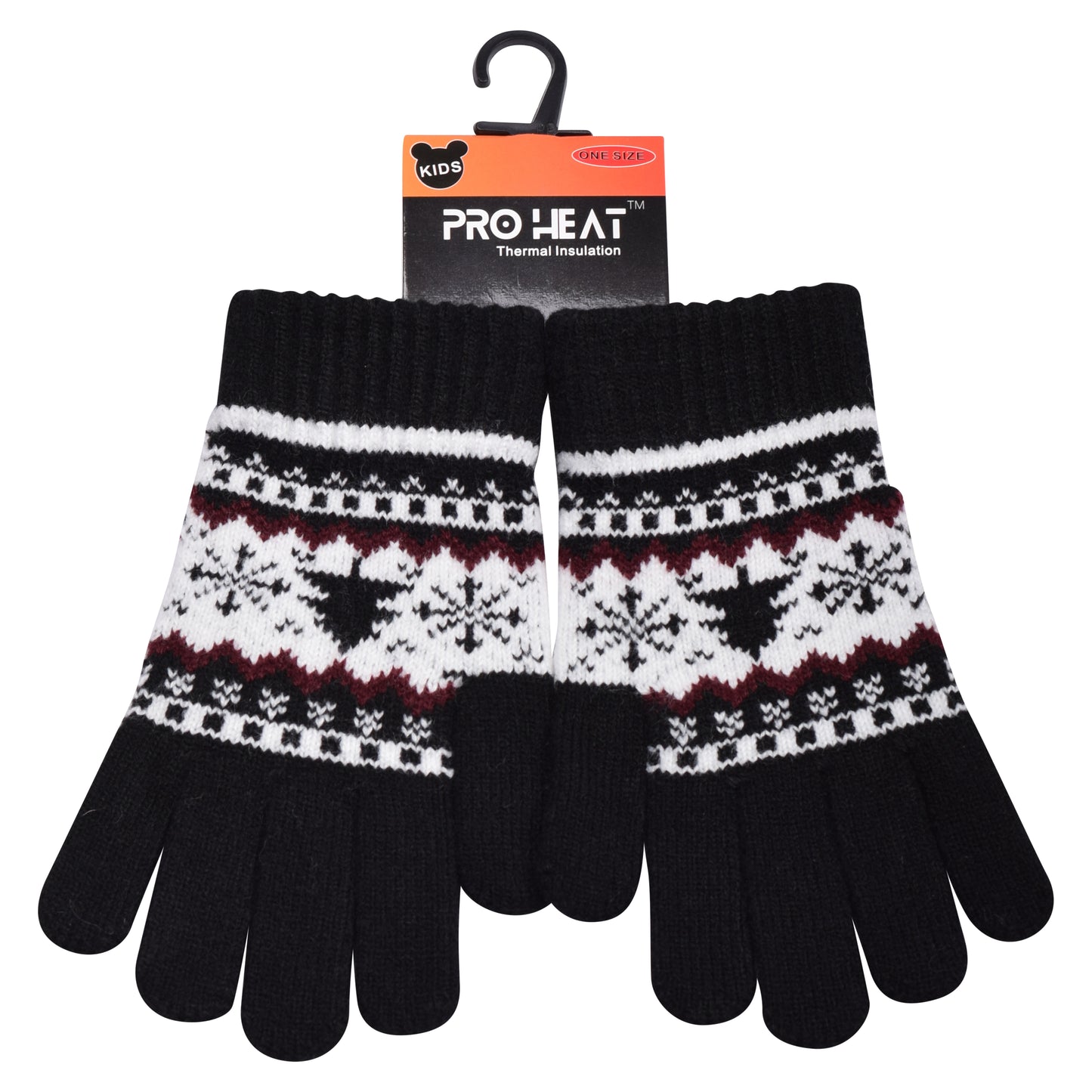 PRO HEAT™ Kids Thermal Magic Gloves - Nordic Snowflake (Assorted Colours)