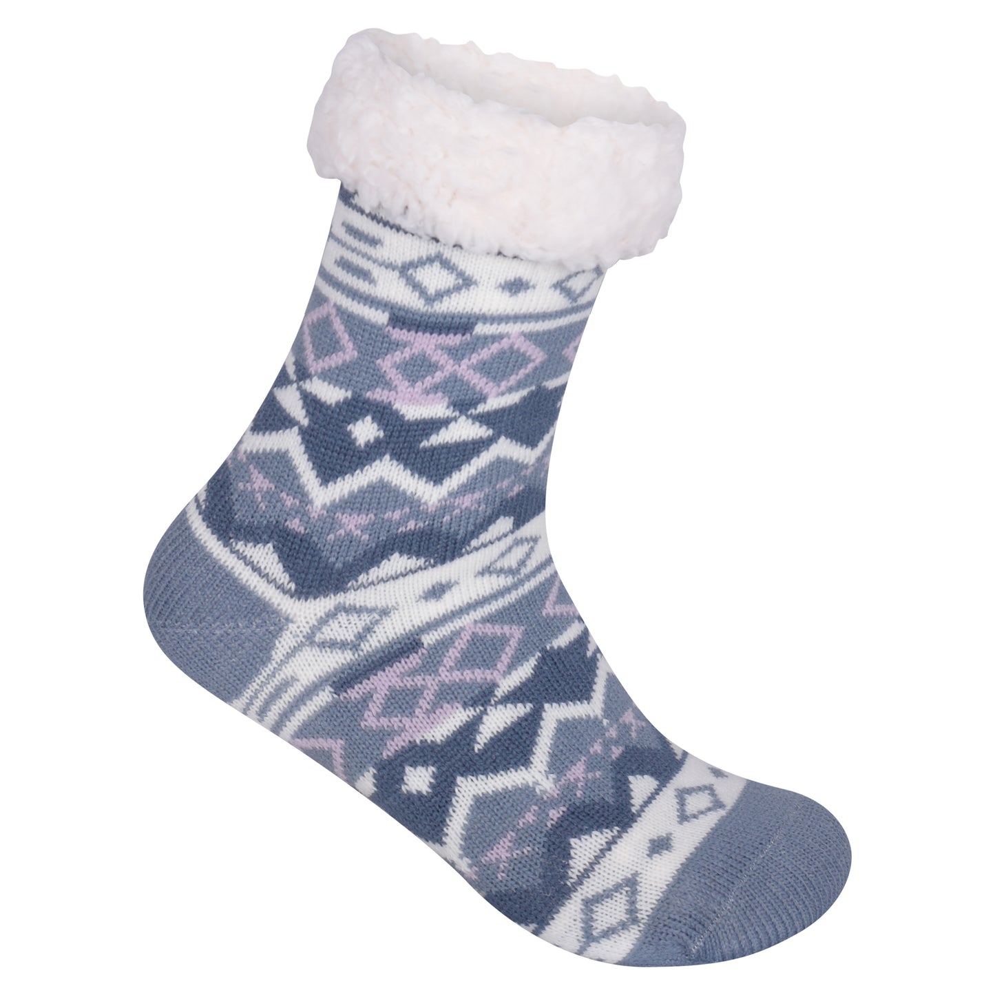 Ladies 4.8 TOG Cosy Slipper Socks - Fair Isle