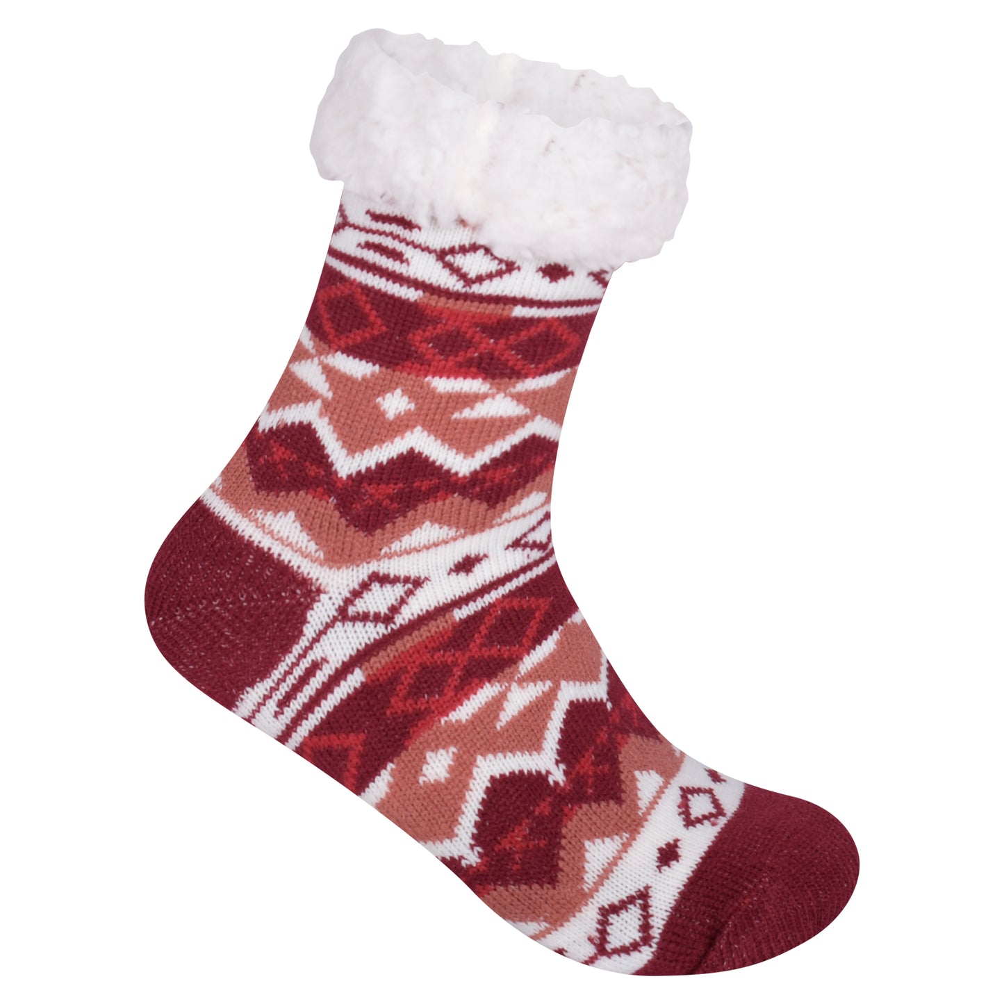 Ladies 4.8 TOG Cosy Slipper Socks - Fair Isle