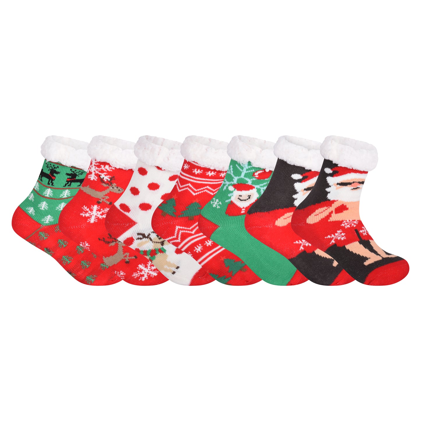 Ladies 4.8 TOG Cosy Slipper Socks - Christmas