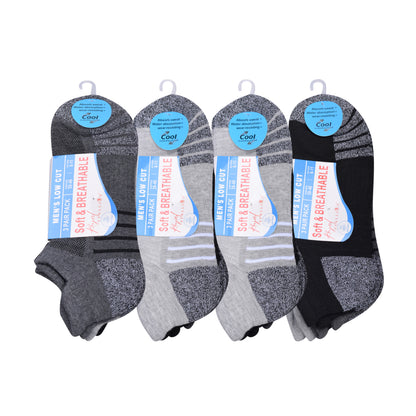 Mens Cushioned Trainer Socks - Assorted (12 Pairs)