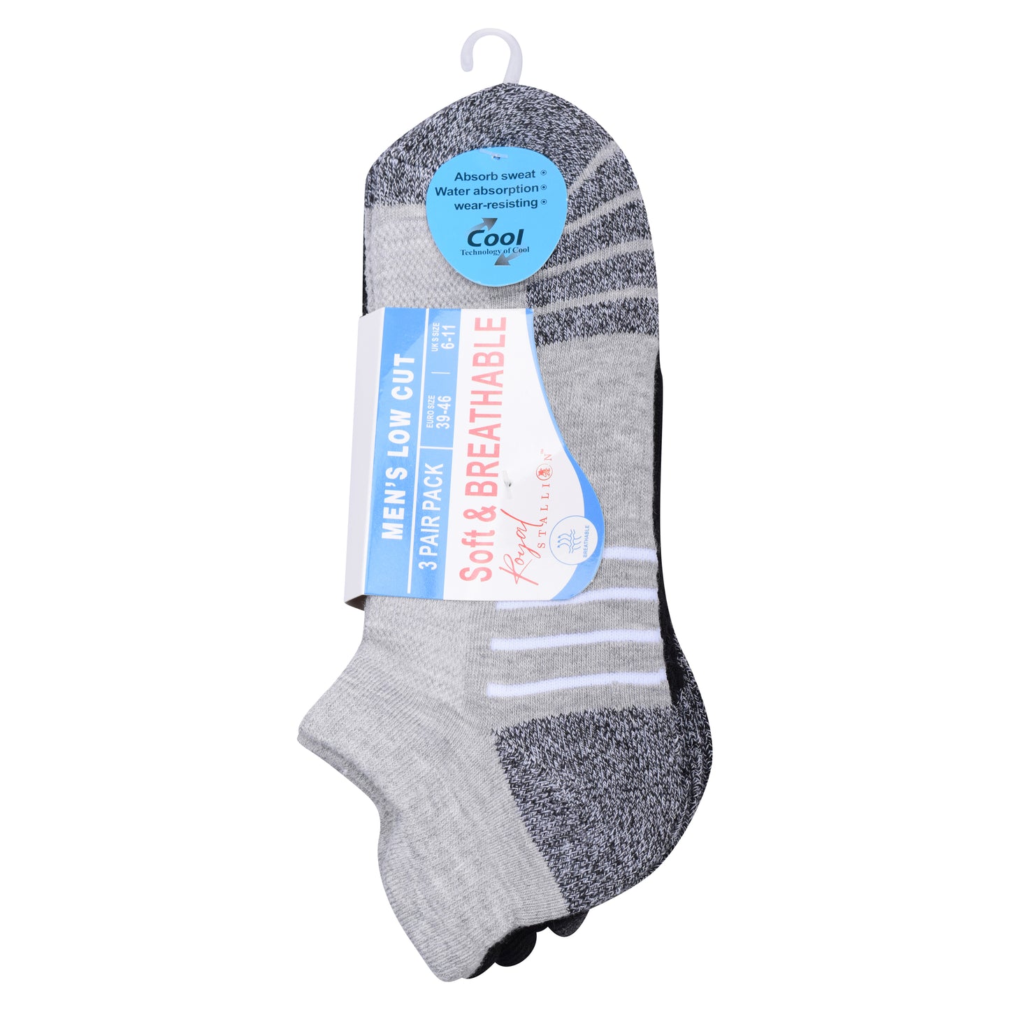 Mens Cushioned Trainer Socks - Assorted (12 Pairs)
