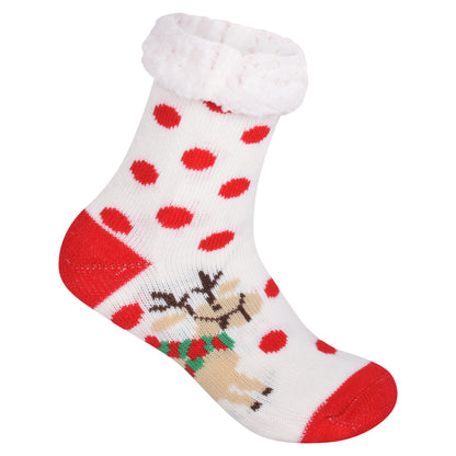 Ladies 4.8 TOG Cosy Slipper Socks - Christmas