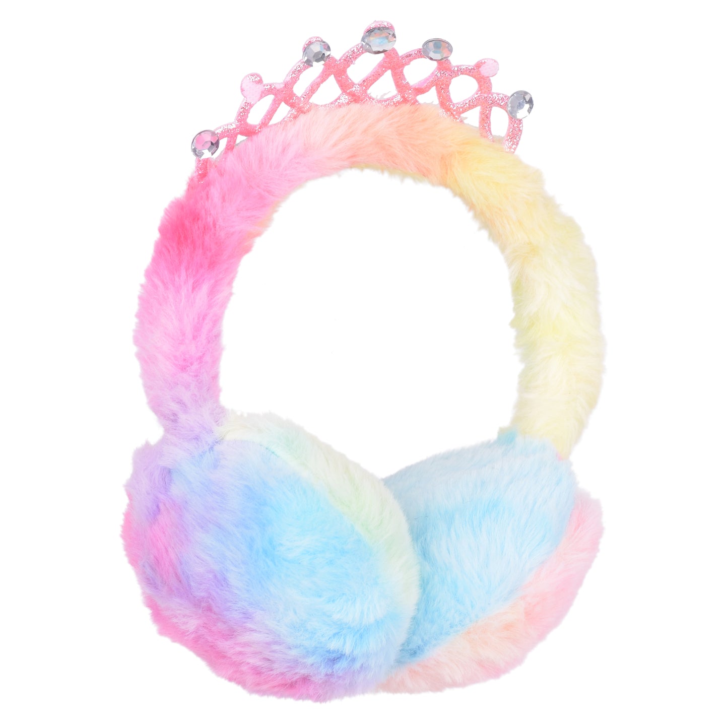 Cosy Kids Earmuffs with Magical Lights - Princess Crown (Tie Dye)