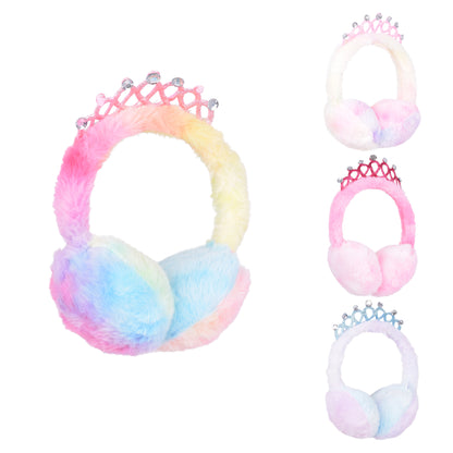 Cosy Kids Earmuffs with Magical Lights - Princess Crown (Tie Dye)