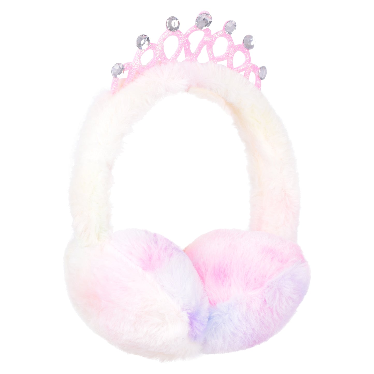 Cosy Kids Earmuffs with Magical Lights - Princess Crown (Tie Dye)