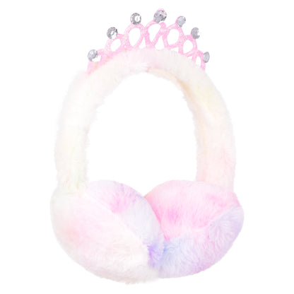 Cosy Kids Earmuffs with Magical Lights - Princess Crown (Tie Dye)