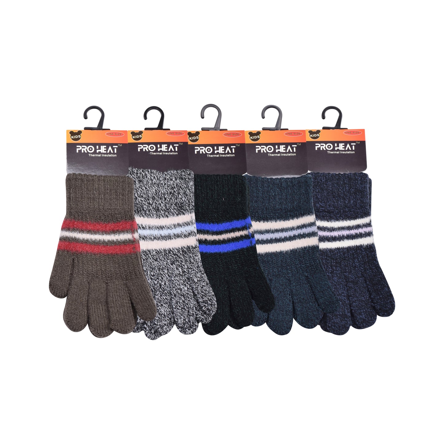 PRO HEAT™ Kids Thermal Magic Gloves - Mid Stripes (Assorted Colours)