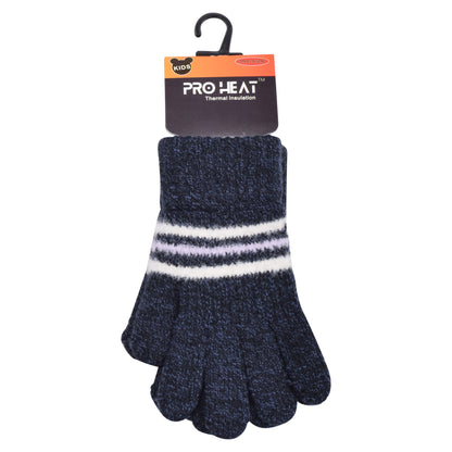 PRO HEAT™ Kids Thermal Magic Gloves - Mid Stripes (Assorted Colours)
