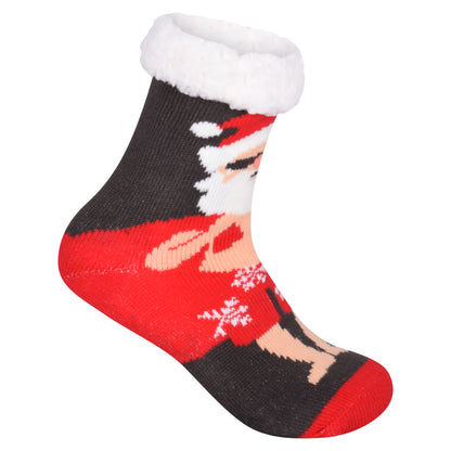 Ladies 4.8 TOG Cosy Slipper Socks - Christmas